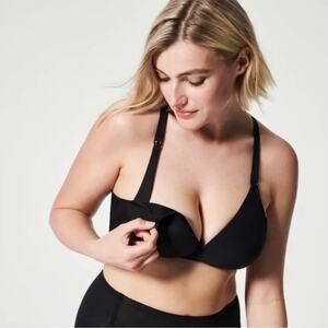 🆕 NWT SPANX Bra-llelujah Mama Nursing Bra Maternity Very Black Clip Down Cup XS